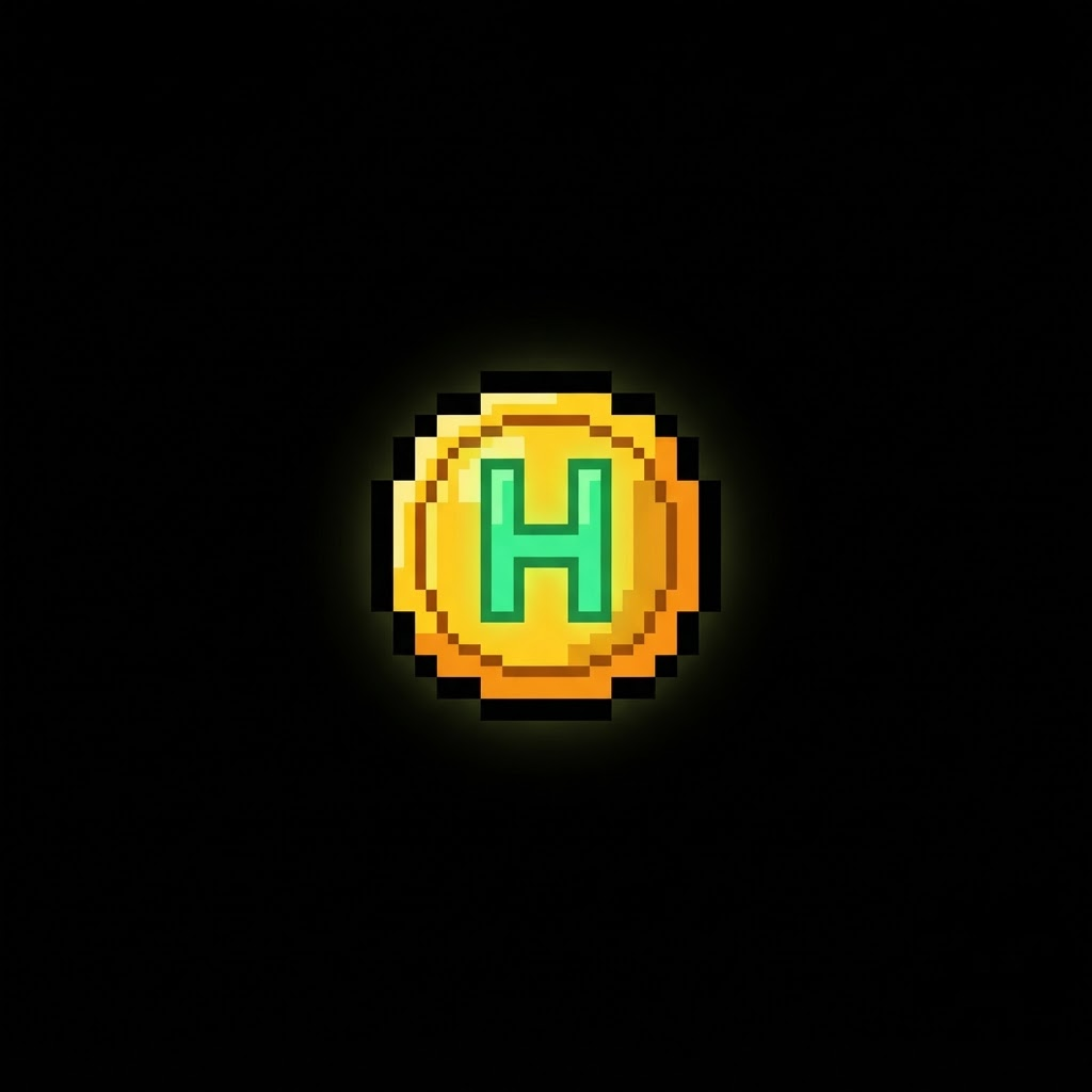 Pixel gold coin icon