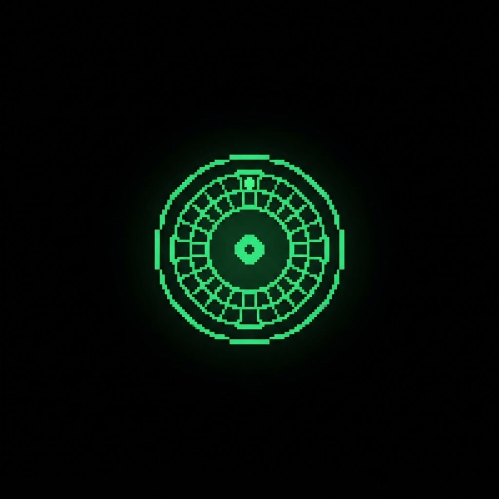 Pixel roulette wheel icon